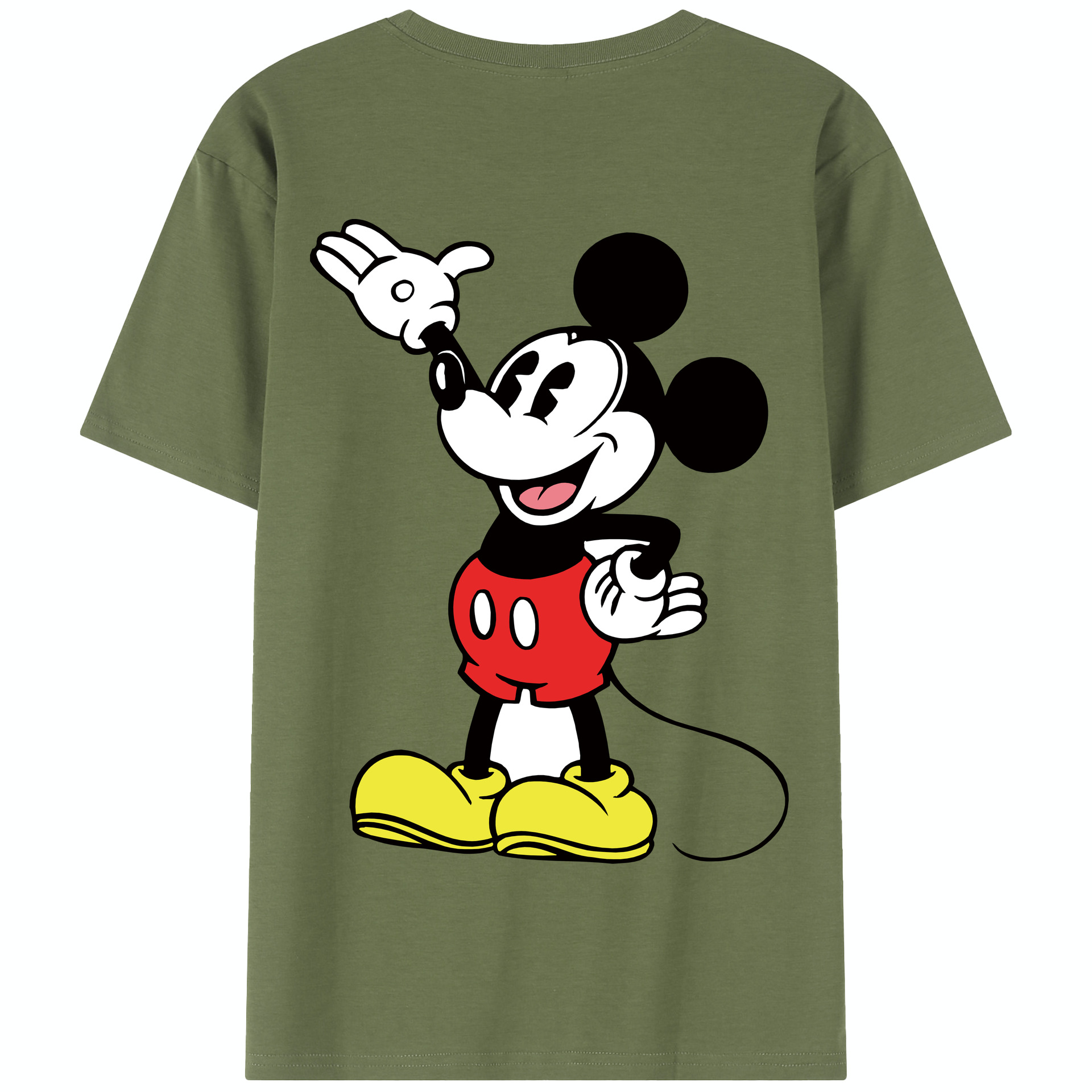 （画像用） ミッキーマウス Mickey Mouse 綿100％半袖Tシャツ（背面プリント）